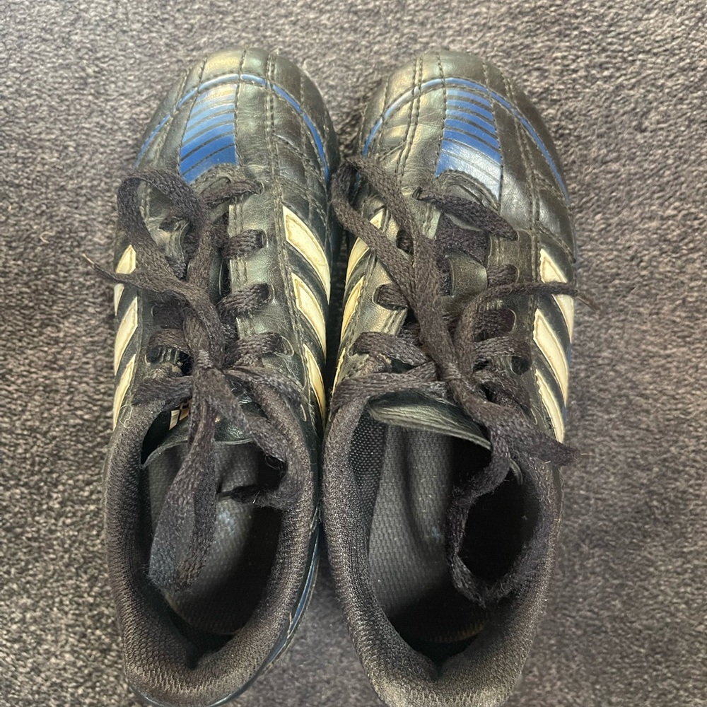 adidas Black and Blue Sneakers with Textured Sole